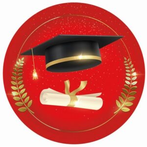 Piatto carta 23 cm Laurea  8 pz