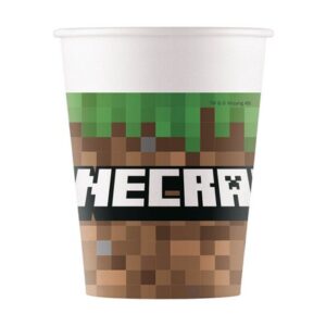 Bicchiere carta  Minecraft 8 pz