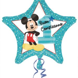Pallone foil 19" Mickey Buon 1 Compleanno 1 pz