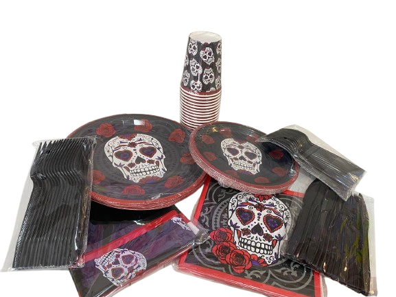 Set Tavola Halloween Skull